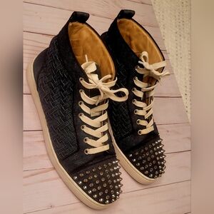 ✨️Christian Louboutin✨️ Denim.  High-Top Sneakers✨️